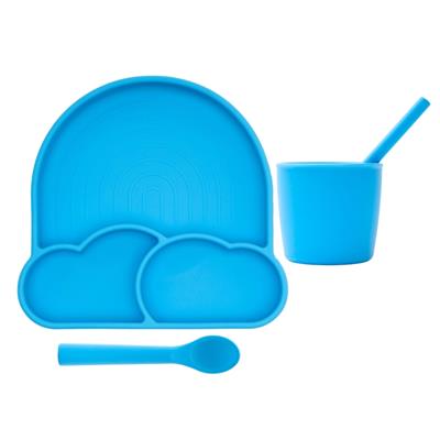 Babychefs Silikon Bebek Beslenme Seti 6 Parça-Mavi