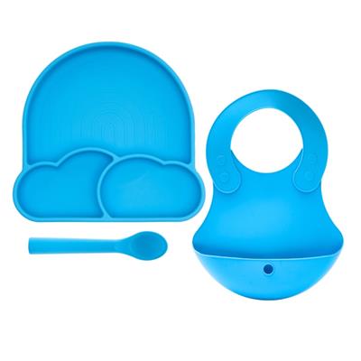 Babychefs Silikon Bebek Beslenme Seti 6 Parça-Mavi