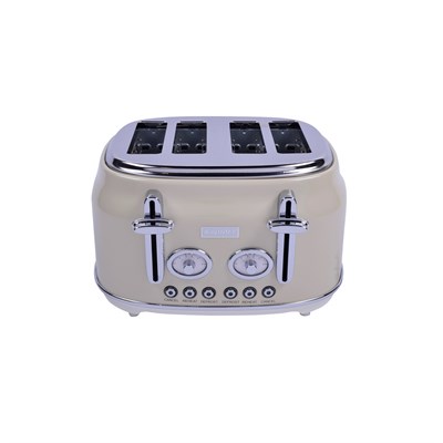 Berghoff Gem Retro Krem Rengi Dört Dilim Ekmek Kızartma Makinesi (7950052)