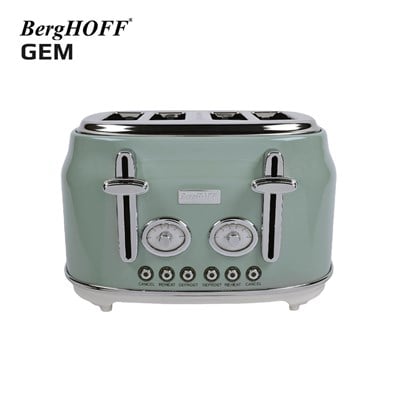 Berghoff Gem Retro Mint Yeşil Dört Dilim Ekmek Kızartma Makinesi (7950051)