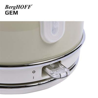 Berghoff Gem Retro Yuvarlak Su Isıtıcıs 1.7 L-Vanilya Krem (7950022)
