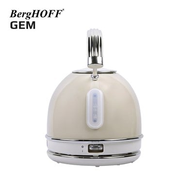 Berghoff Gem Retro Yuvarlak Su Isıtıcıs 1.7 L-Vanilya Krem (7950022)