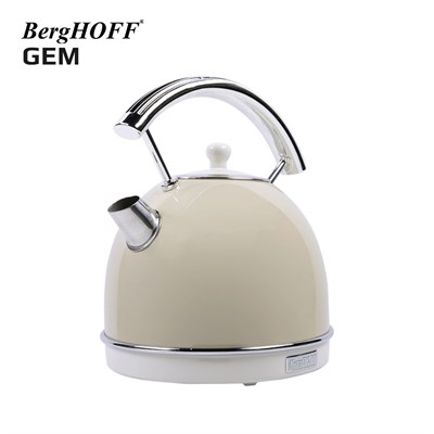 Berghoff Gem Retro Yuvarlak Su Isıtıcıs 1.7 L-Vanilya Krem (7950022)