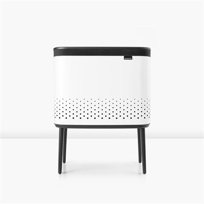Brabantia Bo Beyaz Plastik Kapaklı Çamaşır Sepeti 60 L