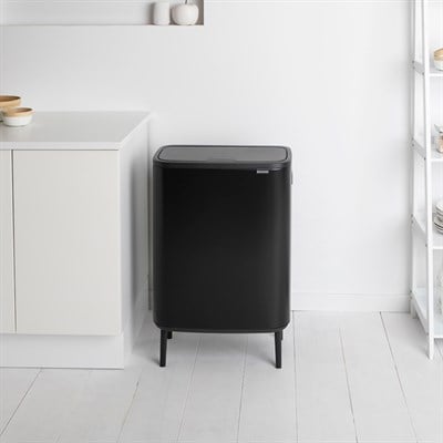 Brabantia Bo Matt Black Hi Dokunmatik Çöp Kutusu 60 L (BRA 130229)