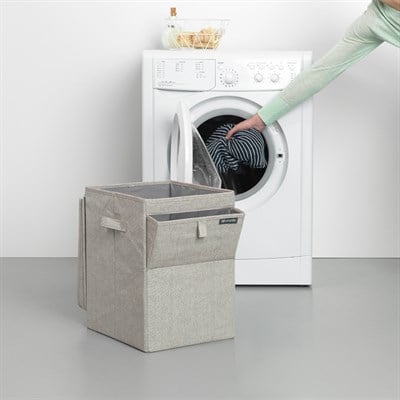 Brabantia Gri Kumaş Çift Fonksiyon Kapaklı Çamaşır Sepeti 35 L