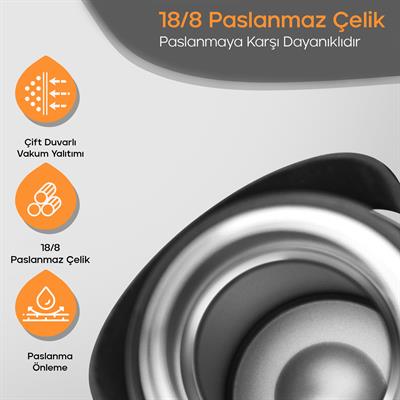 Santeco Geilo Çok Amaçlı Çelik Termos- 1.2 L