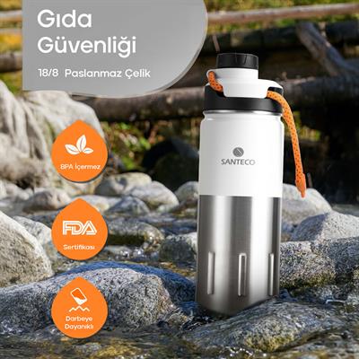 Santeco Ktwo Sporcu Termosu 500 Ml-Beyaz