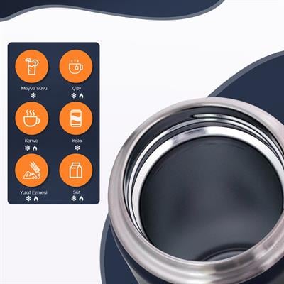 Santeco Ktwo Sporcu Termosu 500 Ml-Lacivert