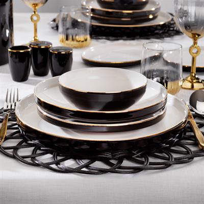 Schafer Adel Black Yemek Takımı 56 Parça-Siyah