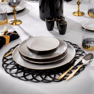 Schafer Adel Black Yemek Takımı 56 Parça-Siyah