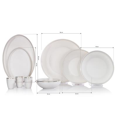 Schafer Adel Gold Yemek Takımı 56 Parça-Gold