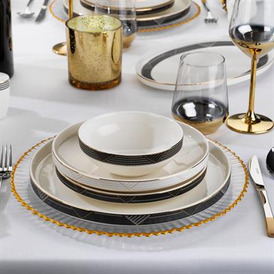 Schafer Adel Line Yemek Takımı 56 Parça-Gold