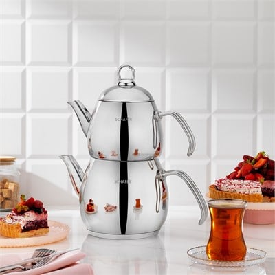 Schafer Alia Çaydanlık Takımı Orta Boy 4 Parça-Inox