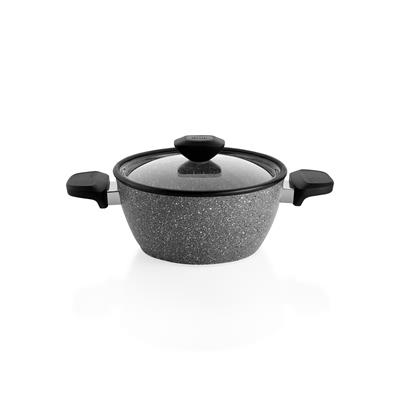 Schafer Alpha Granit Tencere Seti 9 Parça-Gri