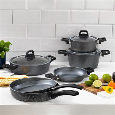 Schafer Ashen Tencere Seti 9 Parça-Gri