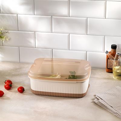 Schafer Ashley Süzgeçli Saklama Kabı 2 Parça-Krem