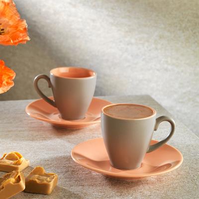 Schafer Aurora 2 Kişilik Kahve Fincan Takımı 4 Parça-Pembe