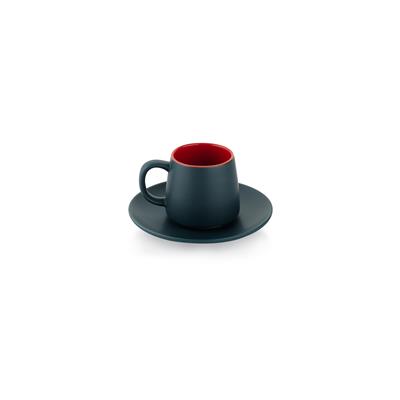Schafer Aurora 2 Kişilik Kahve Fincan Takımı 4 Parça-Lacivert/Kırmızı