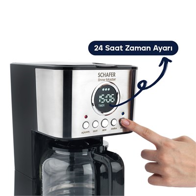 Schafer Brew Master Filtre Kahve Makinesi-Inox