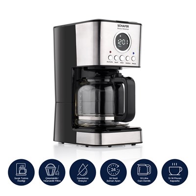Schafer Brew Master Filtre Kahve Makinesi-Inox