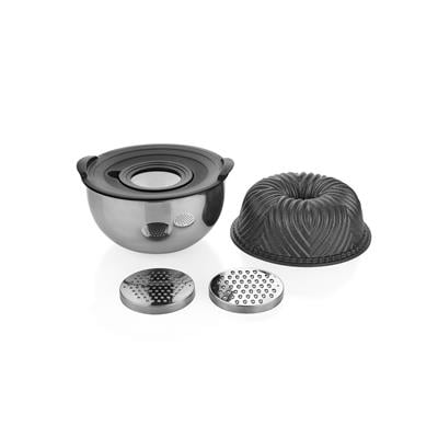 Schafer Cakehaus Kek Kalıbı+Hazırlık Seti 6 Parça-Gri