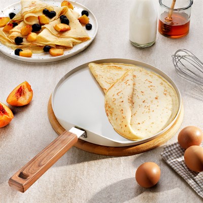 Schafer Ceramoni Seramik Krep Tava 26 Cm-Krem