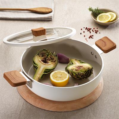 Schafer Ceramoni Seramik Tencere Seti 7 Parça-Krem