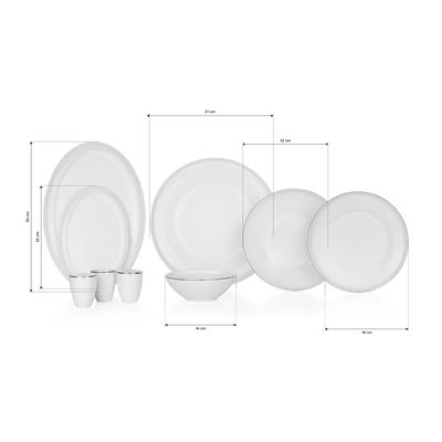 Schafer Chance Platin Yemek Takımı 56 Parça-Platin