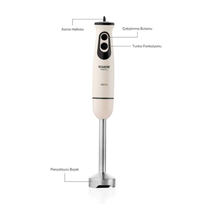 Schafer Chef Pro Çubuk Blender-Krem