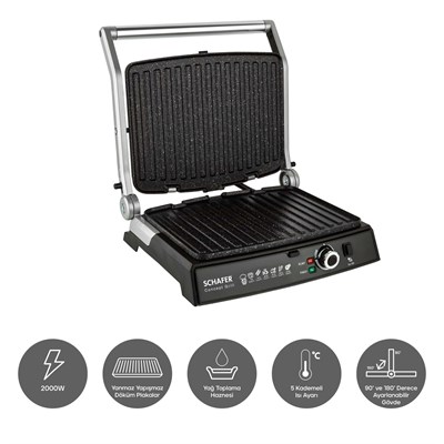 Schafer Concept Grill Tost Makinesi-Siyah