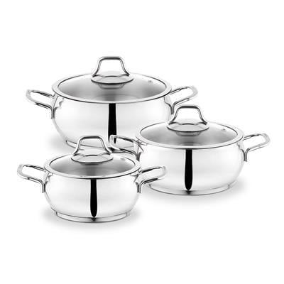 Schafer Cookhaus Çelik Tencere Seti 6 Parça-Gümüş