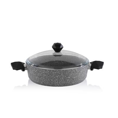 Schafer Cory Yanmaz Yapışmaz Basık Tencere 24Cm-Gri