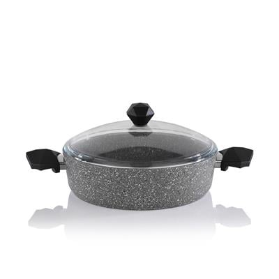 Schafer Cory Yanmaz Yapışmaz Basık Tencere 26 Cm-Gri