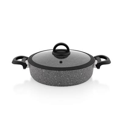 Schafer Cucina Yanmaz Yapışmaz Tencere Seti 7 Parça-Gri