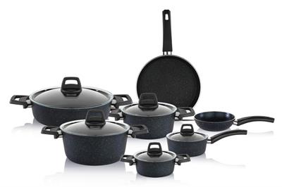 Schafer Dark Storm Tencere Seti 12 Parça-Siyah