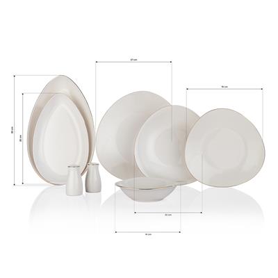 Schafer Dina Yemek Takımı 56 Parça-Altın