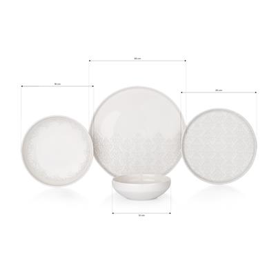 Schafer Dolce Yemek Takımı 24 Parça-Gri