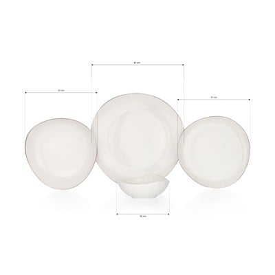 Schafer Durell Yemek Takımı 24 Parça-Platin