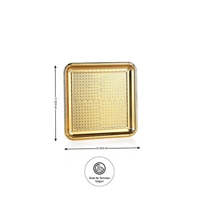 Schafer Ela Sunum Tepsisi 1 Parça-Gold01