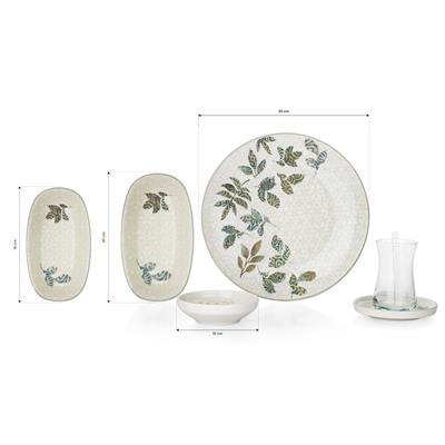 Schafer Emely Kahvaltı Takımı 32 Parça-Yeşil
