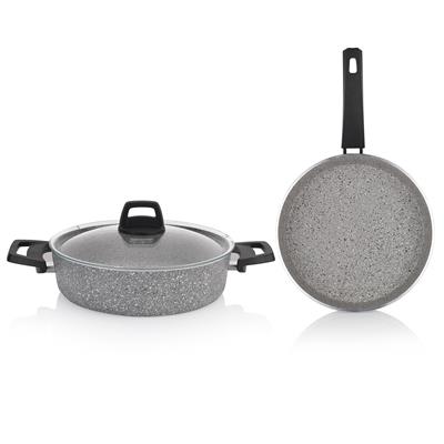 Schafer Eternal 2 li Set Basık Tencere 26Cm+Tava 26Cm-Gri