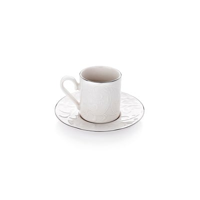 Schafer Evelynn 6 Kişilik Kahve Fincan Takımı 12 Parça-Platin02