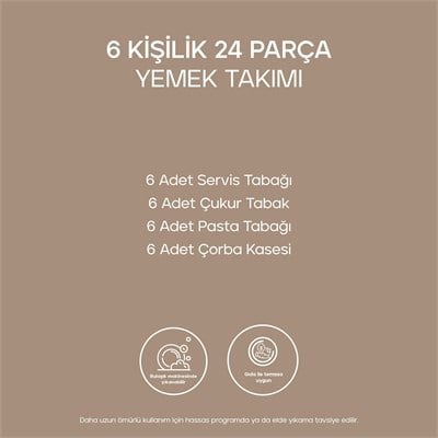 Schafer Evelynn Yemek Takımı 24 Parça-Yeşil