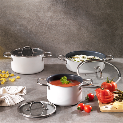 Schafer Everyday 3 lü Tencere Seti 6 Parça-Krem