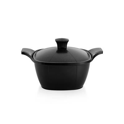 Schafer Felsen Kare Seramik Tencere Seti 7 Parça-Siyah