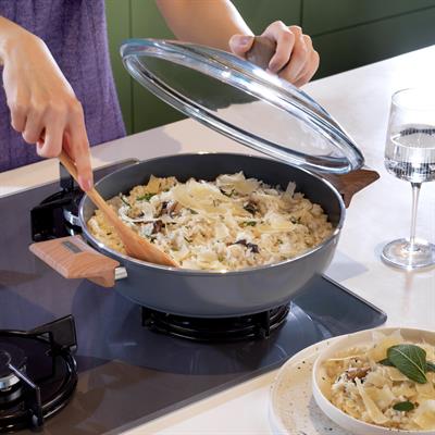 Schafer Fiesta Seramik Basık Tencere 28 Cm-Siyah