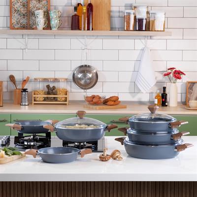 Schafer Fiesta Seramik Basık Tencere 24 Cm-Siyah