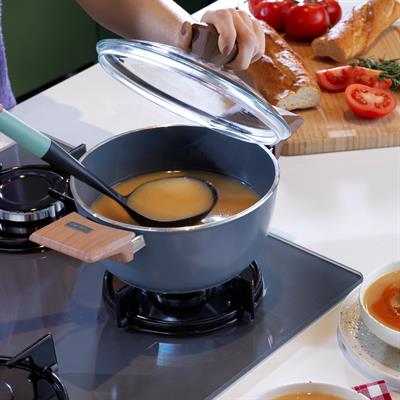 Schafer Fiesta Seramik Derin Tencere 20 Cm-Siyah