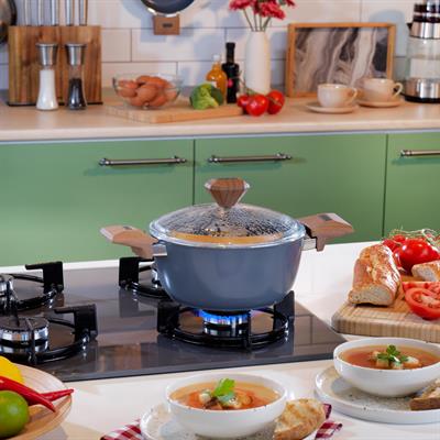 Schafer Fiesta Seramik Derin Tencere 20 Cm-Siyah